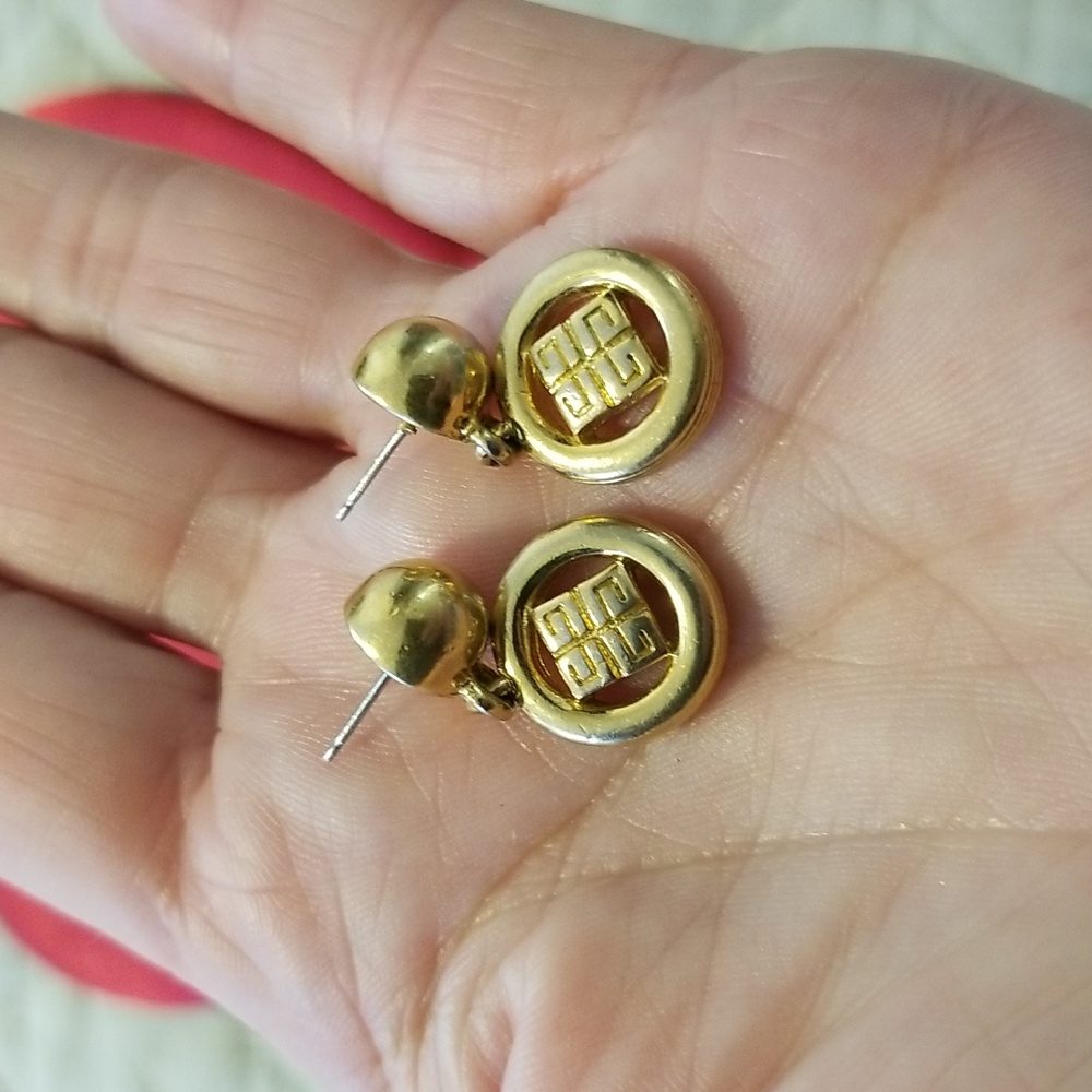 Beautiful Givenchy Logo Monogram Drop Vintage Ear… - image 5